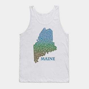 State of Maine Colorful Maze Tank Top